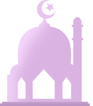 islamic mosque with transparent background, ramadan kareem