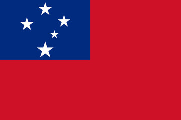 Samoa vector flag in official colors and 3:2 aspect ratio.