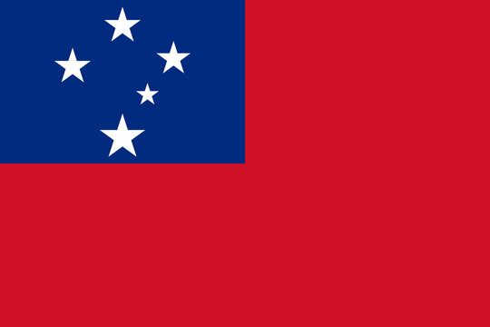 Samoa vector flag in official colors and 3:2 aspect ratio.