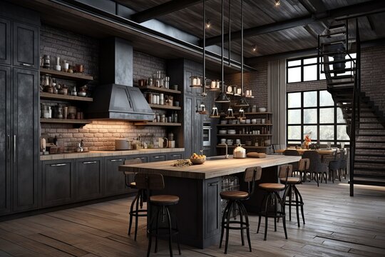Rustic Industrial Kitchen Design: Unveiling Textures and Materials
