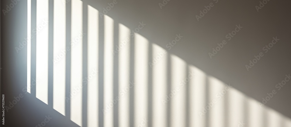 Aufkleber the sunlight streaming through an industrial design window casts a shadow on the wall, creating para