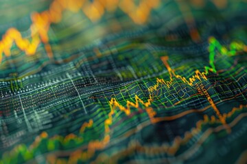 business data trading chart showing financial marketing of futuristic finance for banking business.