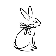 Minimalist rabbit illustration