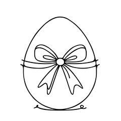 Easter egg coloring page with intricate patterns