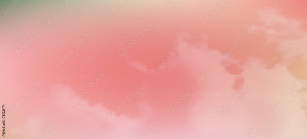 Poster modern colorful gradient background with clouds