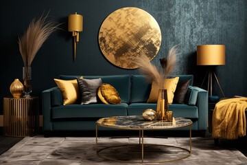 Luxe Velvet and Gold Living Room Ideas: Rich Textures & Elegant Furniture Inspiration