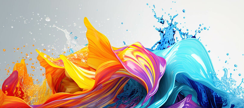 colorful watercolor ink splashes, paint 118