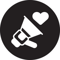 megaphone glyph icon