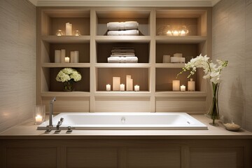 Spa-Like Bathroom Concept: Luxury Shelving and Storage Bliss