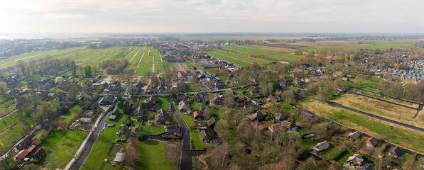 aerial view of Giethoorn, the Netherlands - 755222290