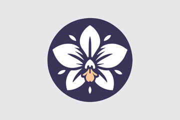 editable orchid logo is very suitable for company logos for women's purposes, elegant and graceful © IconicEra