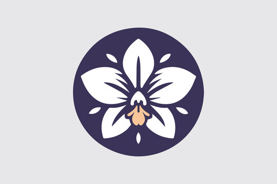 editable orchid logo is very suitable for company logos for women's purposes, elegant and graceful