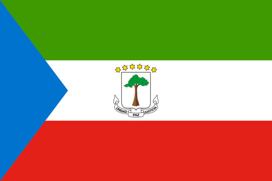 Equatorial Guinea vector flag in official colors and 3:2 aspect ratio.