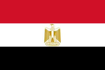 Egypt vector flag in official colors and 3:2 aspect ratio. - 755223222