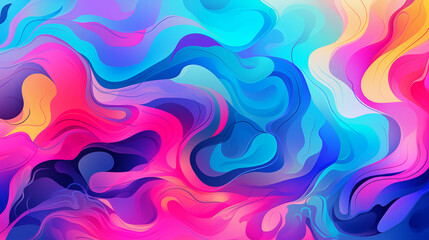 Vibrant Abstract Wave Pattern in Blue and Pink Tones
