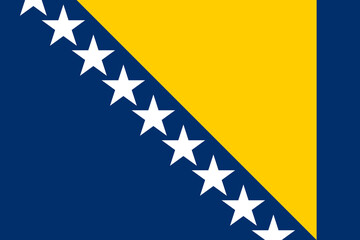 Bosnia and Herzegovina vector flag in official colors and 3:2 aspect ratio.