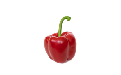 red pepper on white background