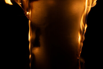 burning paper, glowing edge of paper