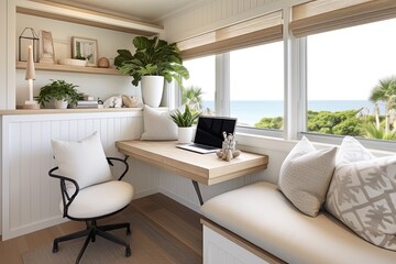 Compact Coastal Office Design: Small Space Solutions for a Modern Workspace