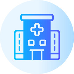 hospital gradient icon