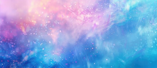 The painting resembles a galaxy with a plethora of stars twinkling in shades of purple, blue, violet, and pink, creating a mesmerizing cosmic artwork