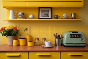 Mustard Yellow Magic: Retro 60s Kitchen Inspirations Popping with Color
