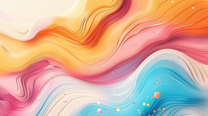 A lively and happy abstract poster, creating a joyful atmosphere, Dreamy, candy color