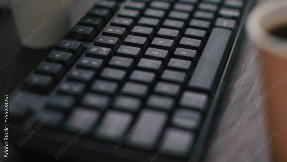 Aufkleber computer keyboard and business graphs and figures on paperwork files showing profits. economic annua