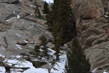 Colorado Rocky Structures Mountain Landscape  