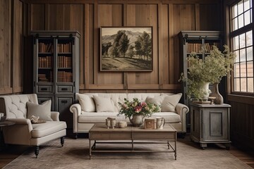 Charming Antique Decor Ideas for Rustic Farmhouse Living Rooms
