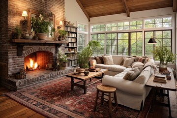Farmhouse Tables & Vintage Rugs: Rustic Living Room Ideas for an Inviting Space