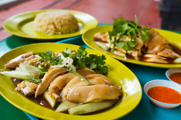 シンガポールの絶品チキンライス　Chiken rice at Singapore