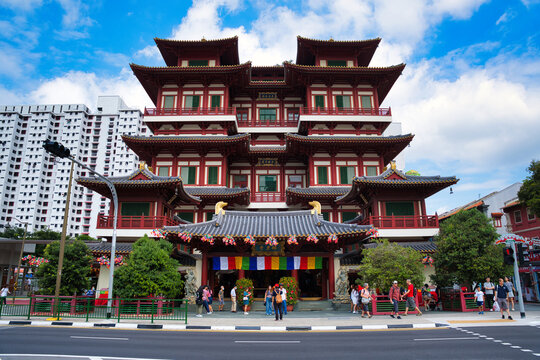チャイナタウン近郊の仏教寺　シンガポール　Buddha Tooth Relic Temple, Singapore