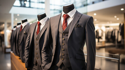 Fototapeta na wymiar Italian suit three piece product image, generative ai
