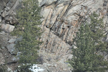 Colorado Rocky Structures Mountain Landscape  