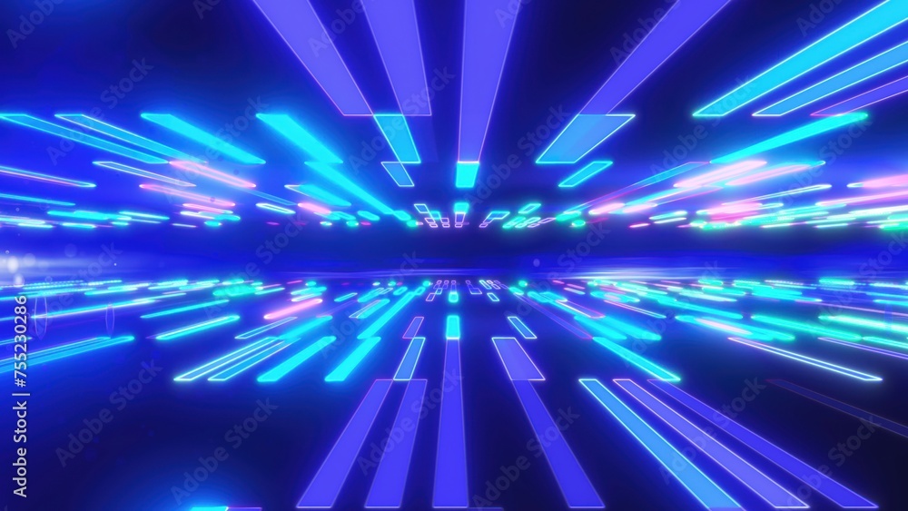 Poster cyber technology data space. computer generated 3d render