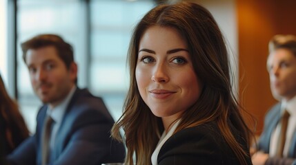 Obraz premium Confident Businesswoman in Professional Attire