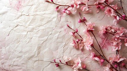 Paper flowers frame banner wallpaper background