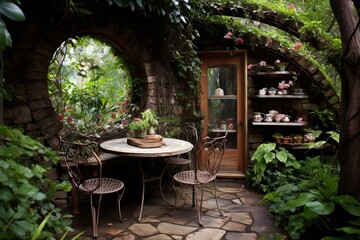 Obraz premium Whimsical Secret Garden Patio Designs: Uncover Hidden Gems in this Enchanting Setting