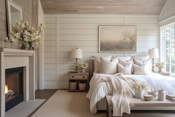 Shiplap Dreams: Farmhouse Chic and Shabby Chic Bedroom Designs