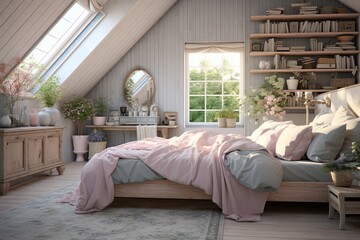 Soft Pastel Dreams: Shabby Chic Bedroom Designs and Calming Colors