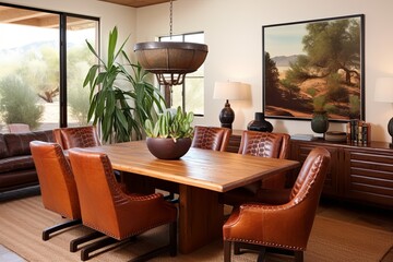 Leather Lovin' Southwestern Desert Dining Room Ideas: Cozy Seating Inspiration