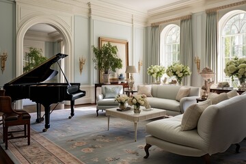 Refined Elegance: Stately Federal Style Living Room Decors