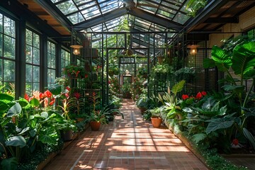 Cultivated Indoor Oasis A Living Work of Art Enhancing the Home Atmosphere through Artful Plant Selection and Arrangement