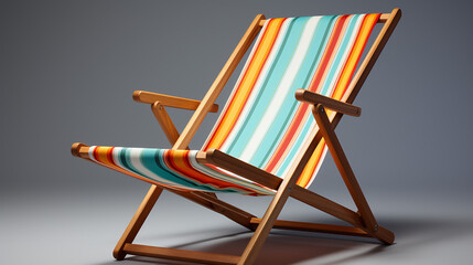 3d rendered photo of a deck chair photo, generative ai