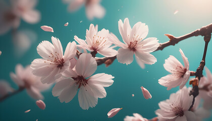 cherry blossom in spring - obrazy, fototapety, plakaty