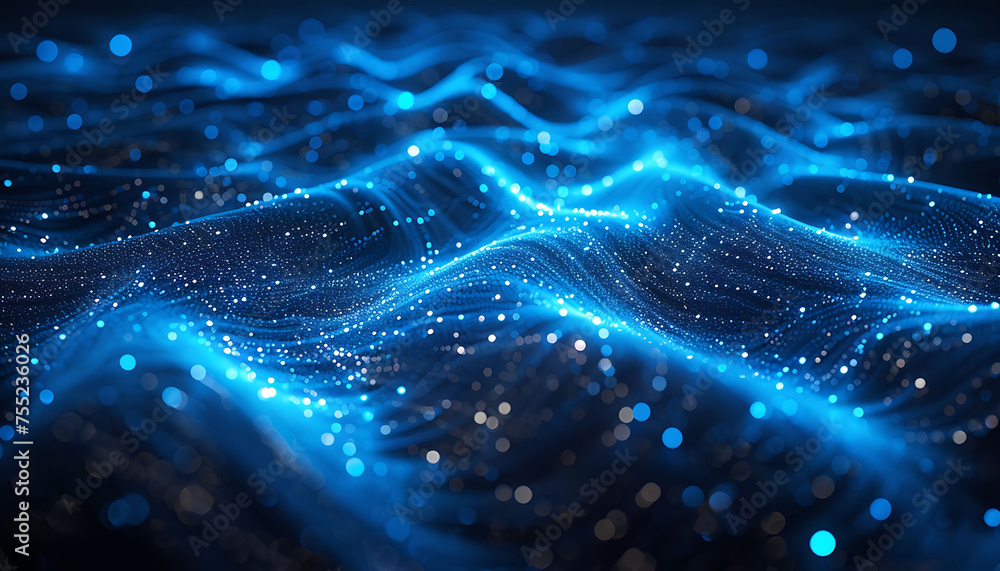 Leinwandbilder enhancing connectivity, abstract cyber ​​network grid with artificial neurons and global data connec
