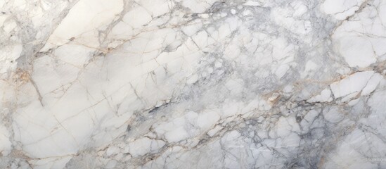 Obraz premium Detailed close-up view of a high-resolution Italian marble slab, showcasing the texture of limestone on the polished surface. The grunge stone texture is visible,