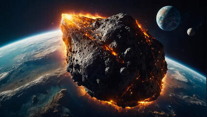 asteroid flies to earth night