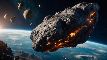 asteroid flies to earth fantasy